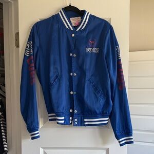 PINK Victoria's Secret Vintage Blue and White Jacket CUBS